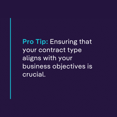 ensuring that your contract type aligns with your business objectives is crucial