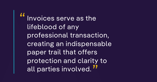 Invoices serve as the lifeblood of any professional transaction, creating an indispensable paper trail that offers protection and clarity to all parties involved.