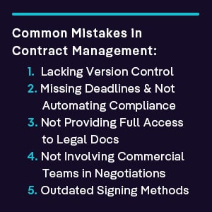 common contract management mistakes 