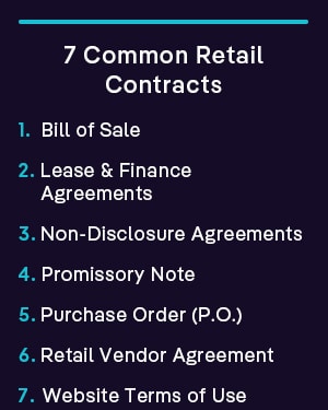 7 Common Retail Contracts