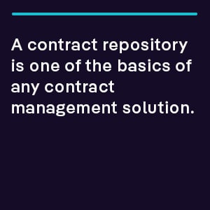 a contract repository is one of the basics of any contract management solution