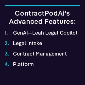 ContractPodAI's advanced features 