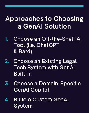 4 Approaches to Choosing a GenAI Solution 