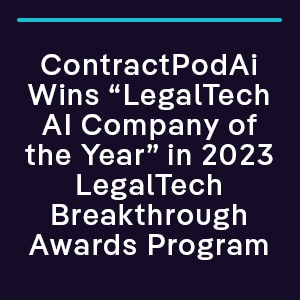 ContractPodAi Wins “LegalTech AI Company of the Year” in 2023 LegalTech Breakthrough Awards Program