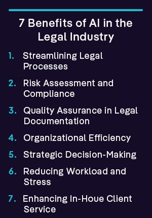 7 Benefits of AI in the Legal Industry