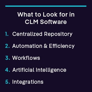 What to Look for in CLM Software