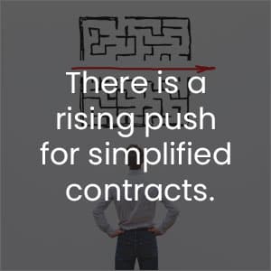 there is a rising push for simplified contracts