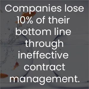 Companies lose 10% of their bottom line through ineffective contract management