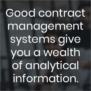 Good contract management systems give you a wealth of analytical information