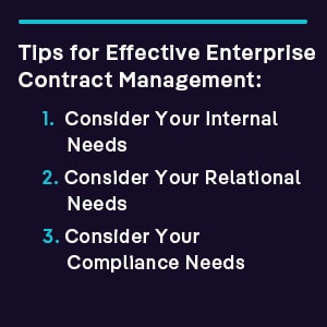 3 tips for effective enterprise contract management