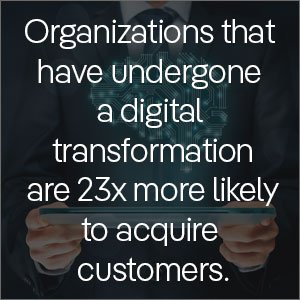 Organizations that have undergone a legal digital transformation are “23-times more likely to acquire customers