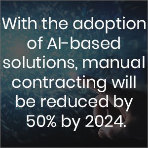 With the adoption of AI-based solutions, manual contracting will be reduced by 50% by 2024