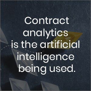 contract analytics is the artificial intelligence being used