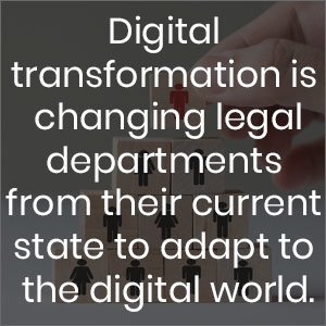 Digital transformation is changing legal departments from their current state to adapt to the digital world
