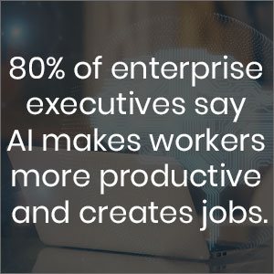 80% of enterprises executives say AI makes workers more productive and creates jobs