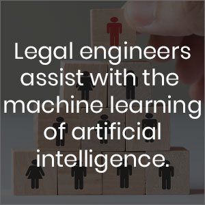 Legal engineers assist with the machine learning of artificial intelligence