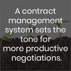A contract management system sets the tone for more productive negotiations