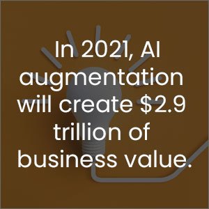 in 2021, AI augmentation will create 2.9 trillion of business value as a legal tech trend