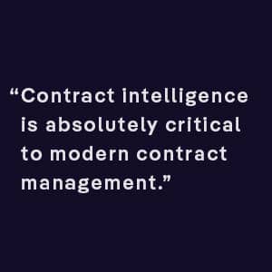 contract intelligence is absolutely critical to modern contract management