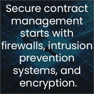 Secure contract management starts with firewalls, intrusion prevention systems and encryption