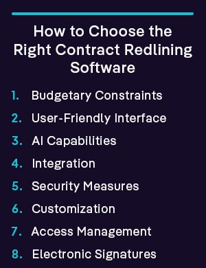 8 Tips for Choosing the Right Contract Redlining Software