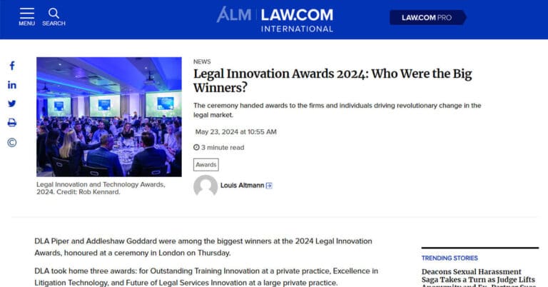 Law.com International: 2024 Winners – Legal Innovation Awards 2024