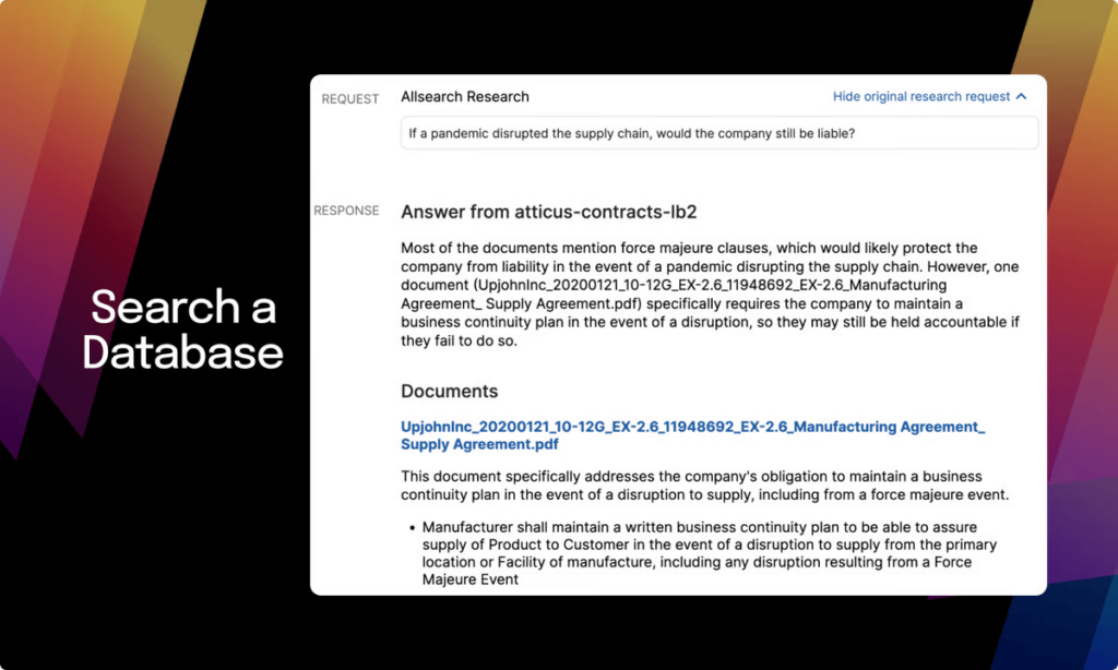 CoCounsel user interface