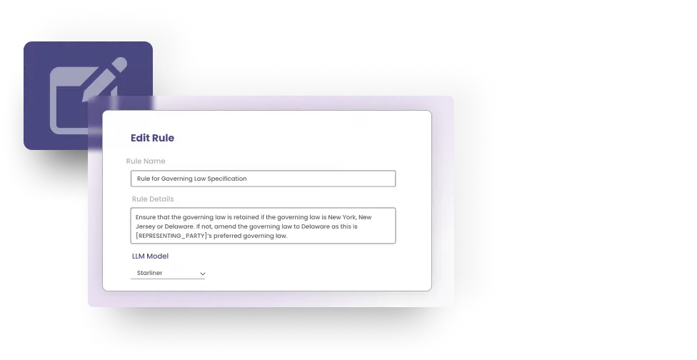 Edit Rule for Governing Law Specification