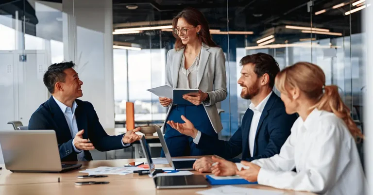 business team having meeting in the office