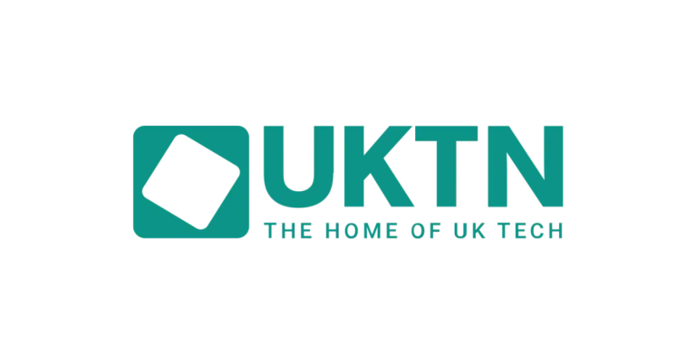 Teal UKTN logo with a white tilted square inside a rounded square icon and bold text reading “UKTN – The Home of UK Tech.